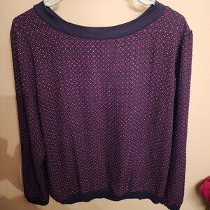 Loft purple medium work top or going out shirt long sleeve